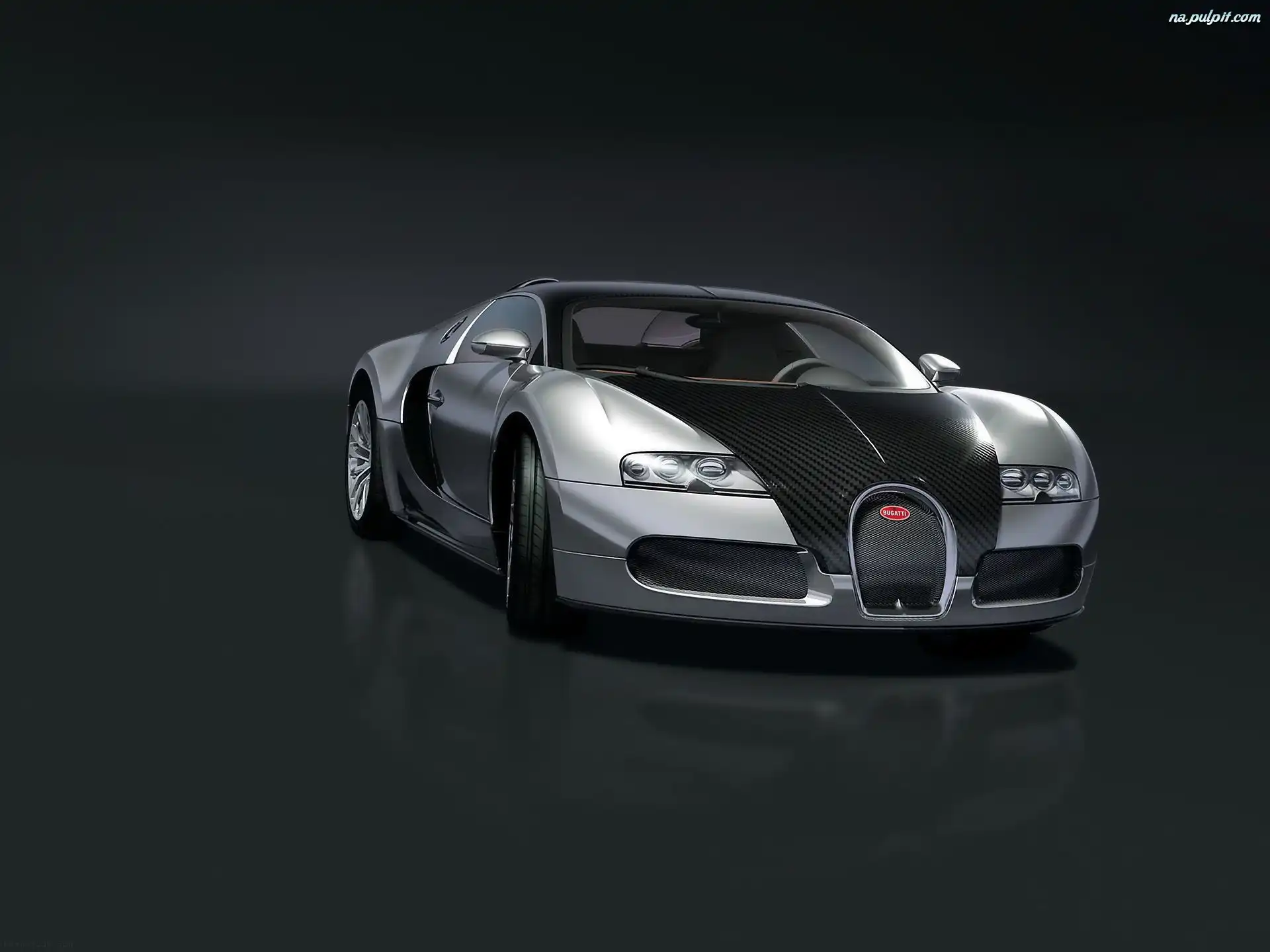 Bugatti Veyron, Czarno, Srebrne